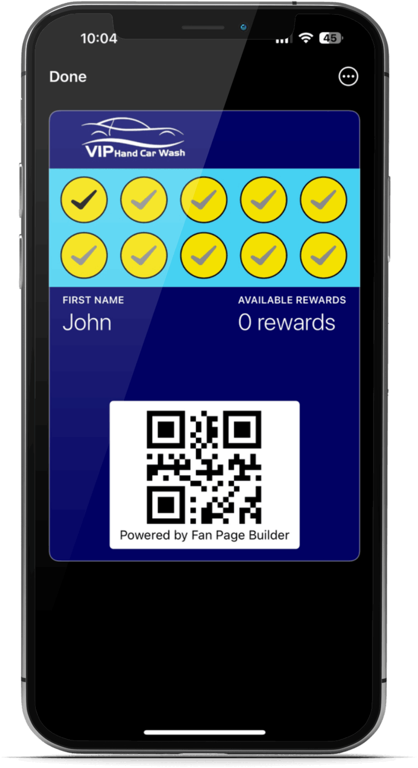 VIP Hand Car Wash Loyalty Program